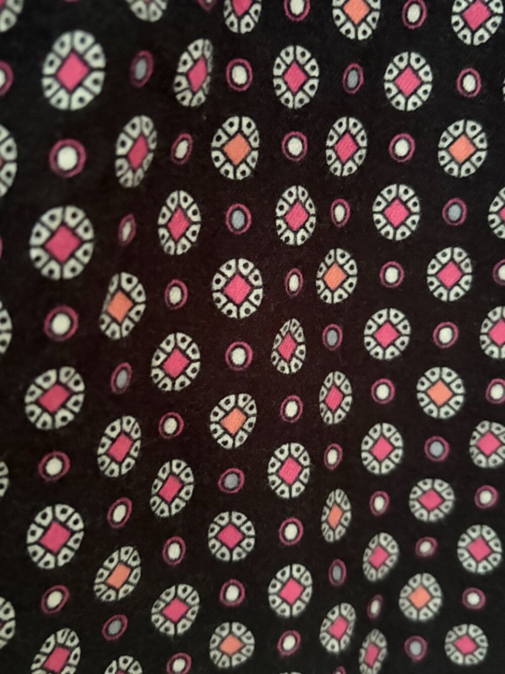 Victoria's Secret Pajama Top Black Pink Geometric Size Small - Picture 5 of 8